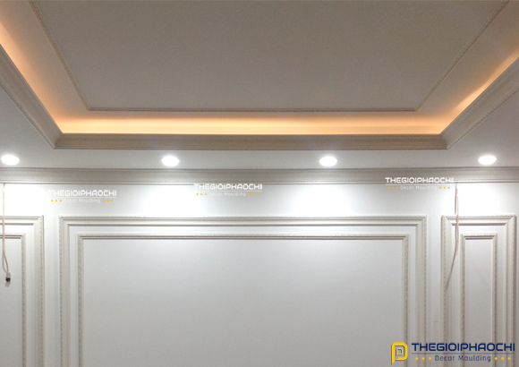trang trí phào chỉ trần nhà màu kem nc-t110